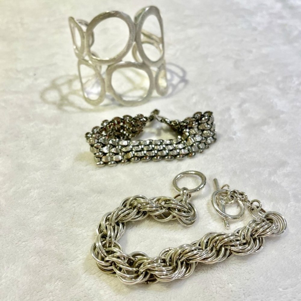 Bundle of 3 Silver Bracelets